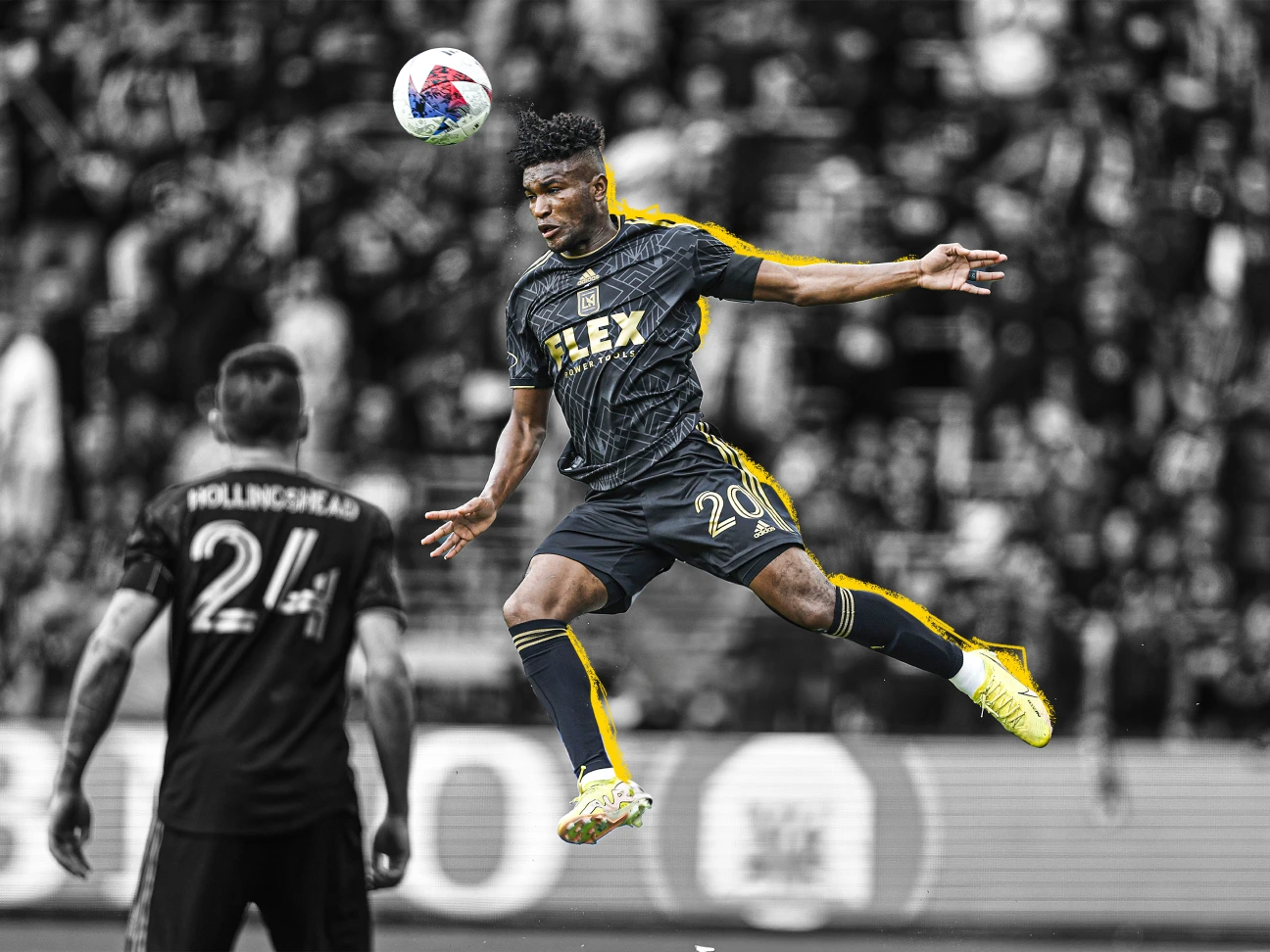 man playing football