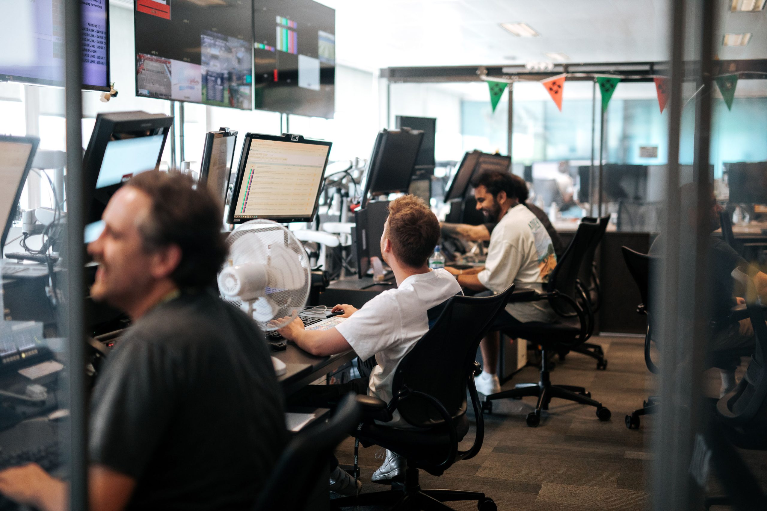 People working at computers