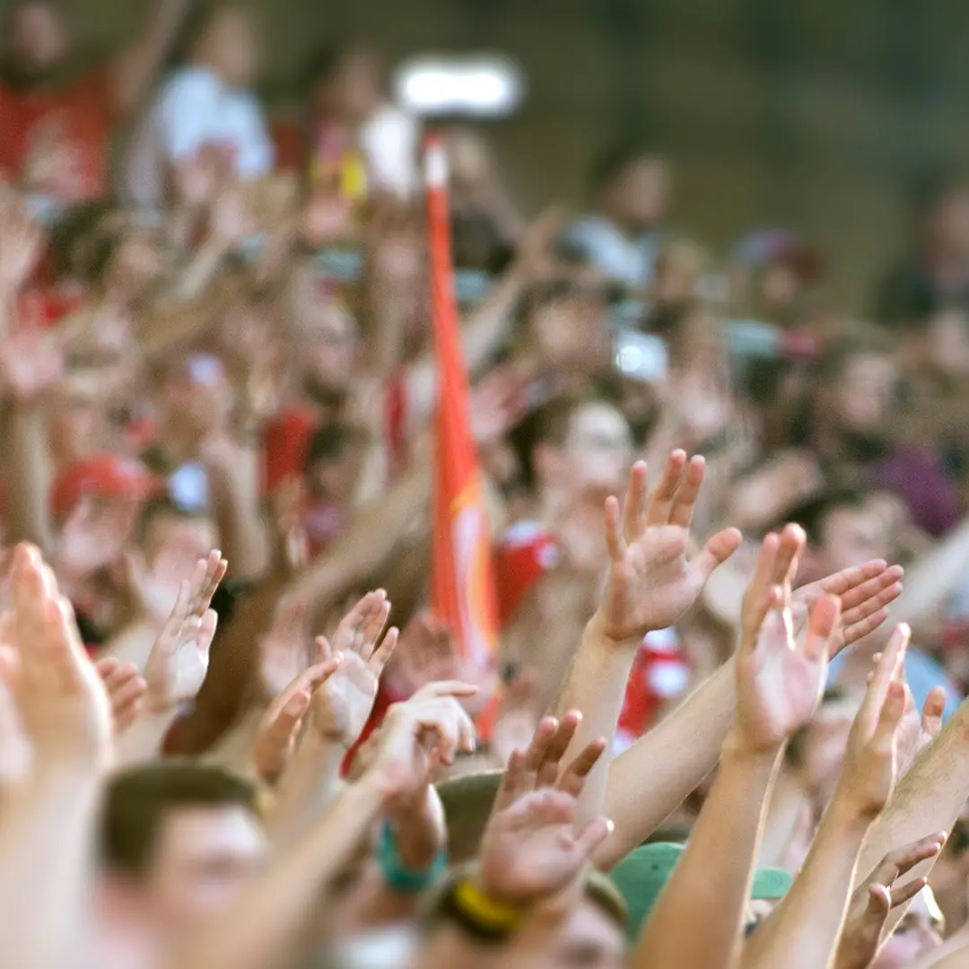 Fans cheering