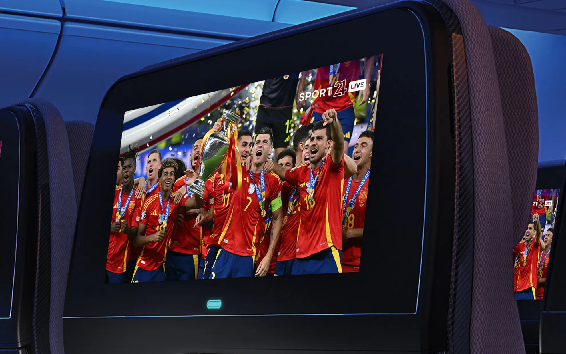 Sport 24 on a plane
