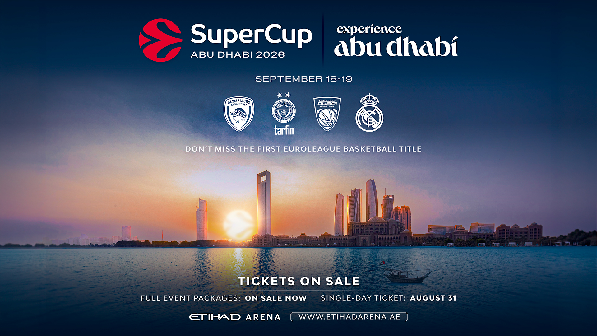 Abu Dhabi to Host First-Ever Euroleague Basketball SuperCup